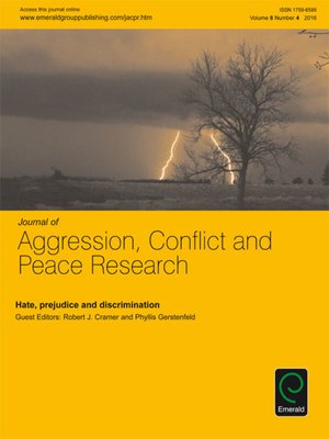 cover image of Journal of Aggression, Conflict and Peace Research, Volume 8, Issue 4